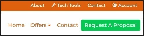 bootup your tech menu nav call to action