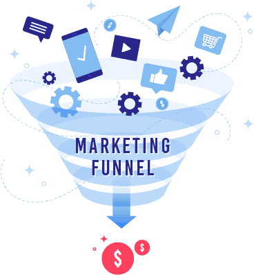 graphic of a marketing funnel
